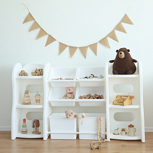 Стеллаж для игрушек iFam "New Design Organizer-4", белый